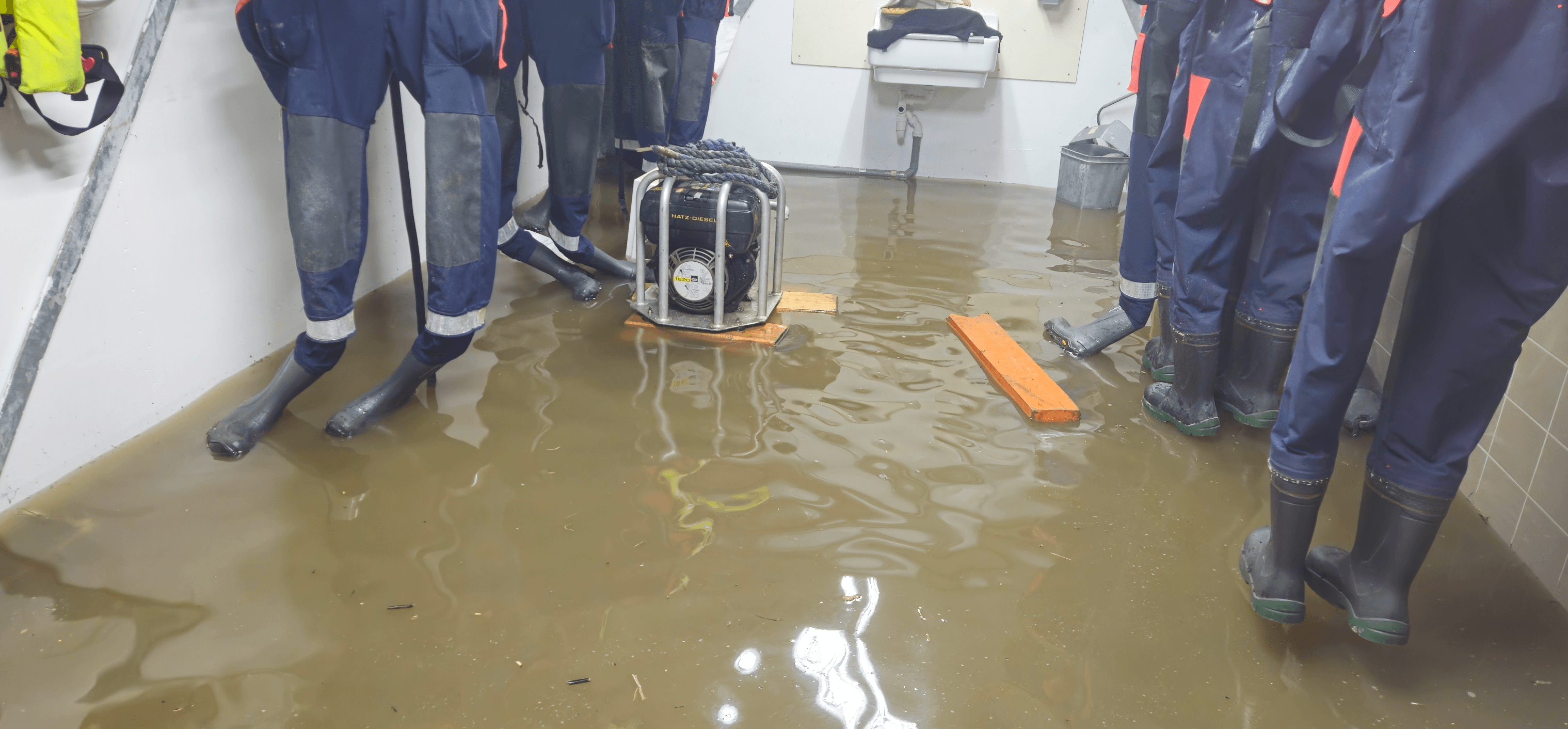 Hoogwater, Station Warder loopt onder foto 2